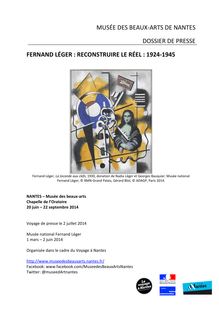 Dossier de presse "Fernand Léger: Reconstruire le réel 1924-1946"