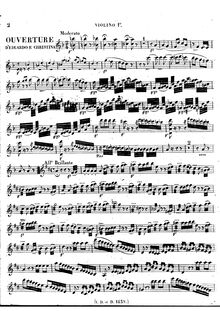 Partition violons I, Eduardo e Cristina, Dramma in due atti, Rossini, Gioacchino par Gioacchino Rossini