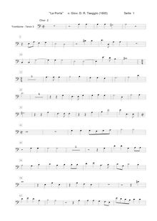 Partition chœur II: ténor Trombone 2, La porta, Taeggio, Giovanni Domenico Rognoni