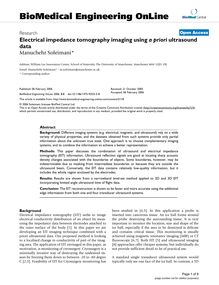 Electrical impedance tomography imaging using a prioriultrasound data