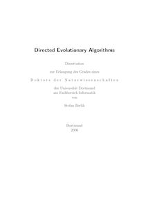 Directed evolutionary algorithms [Elektronische Ressource] / von Stefan Berlik