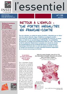 Retour à l emploi : de fortes inégalités en Franche-Comté