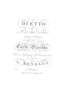 Partition parties complètes, Duo pour 2 violons, Beneggi, Giovanni