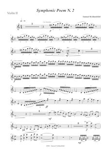 Partition violons II, symphonique Poem No.2, Krähenbühl, Samuel