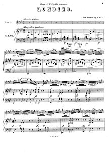 Partition violon et partition de piano, Kleine melodiöse Concert-Vorträge, Op.3