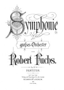 Partition complète, Symphony No.1, C major, Fuchs, Robert