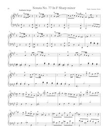 Partition Sonata R.77 en F♯ minor, clavier sonates R.71-80, Soler, Antonio