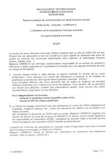 Baccalaureat 2002 communication en sante et action sociale s.m.s (sciences medico sociales)