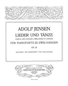 Partition complète, chansons und Tänze, Zwanzig kleine KlavierstückeSongs and Dances