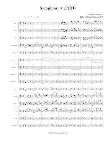 Partition , Scherzando, Symphony No.27, B-flat major, Rondeau, Michel