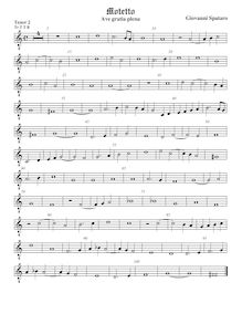 Partition ténor viole de gambe 2, octave aigu clef, Motetto, Spataro, Giovanni