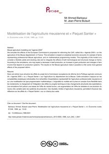 Modélisation de l agriculture meusienne et « Paquet Santer » - article ; n°1 ; vol.248, pg 13-20