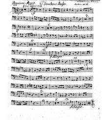 Partition basse Trombone, Requiem, D minor, Mozart, Wolfgang Amadeus
