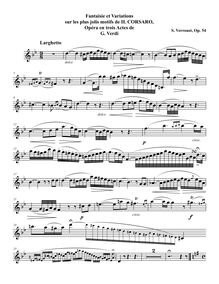 Partition hautbois , partie, Fantasy et Variations on themes from Verdi s Il Corsaro