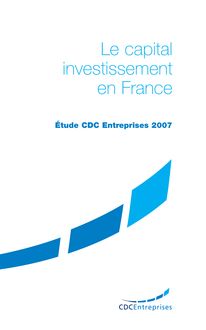 Le capital investissement en France - Etude MP