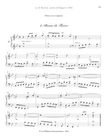 Partition 4, Basse de tierce, Pièces d orgue, Livre d orgue, Dornel, Antoine