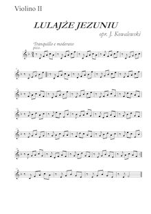 Partition violons II, Kolęda: Lulajże Jezuniu, Kowalewski, Jakub