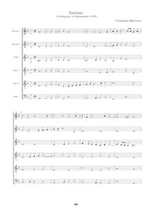 Score, Sinfonia from Intermedio 1, Malvezzi, Cristofano