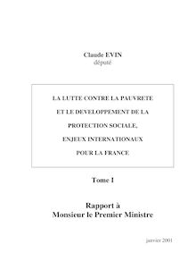La Lutte contre la pauvreté et le développement de la protection sociale, enjeux internationaux pour la France