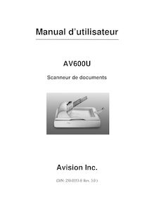Notice Scanner Avision  AV600U
