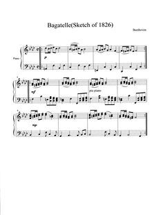 Partition complète, Bagatelle en F minor, F minor, Beethoven, Ludwig van