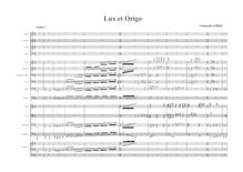 Partition , Lux et Origo – partition complète, Messa  Lux et Origo 