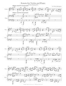 Partition complète, violon Sonata No.3, Harrington, Jeffrey Michael
