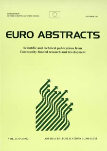 EURO ABSTRACTS VOL. 31 N° 3/1993. Scientific and technical publications from Community-funded research and development