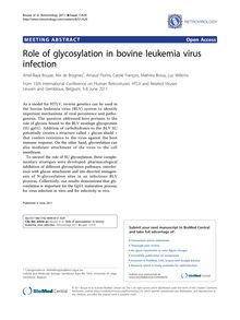 Role of glycosylation in bovine leukemia virus infection