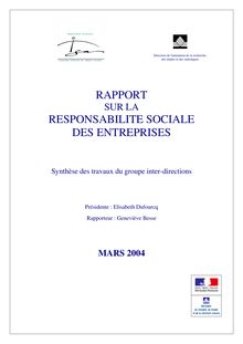 Rapport sur la responsabilité sociale des entreprises
