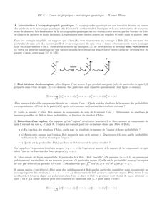 Enoncé - PC 6  Cours de physique - mécanique quantique  Xavier Blase
