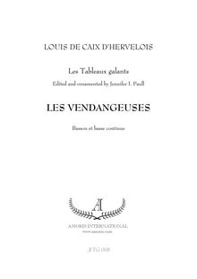 Partition complète et , partie, Les vendangeuses, Caix d Hervelois, Louis de par Louis de Caix d Hervelois