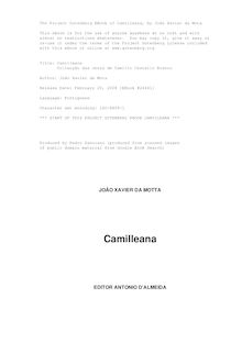 Camilleana - Collecção das obras de Camillo Castello Branco