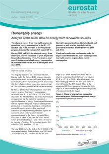 Renewable energy. Analysis of the latest data on energy from renewable sources.