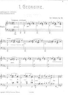 Partition complète, Georginen, Op.52, 6 Piano Pieces, Goldmark, Carl