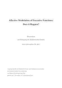 Affective modulation of executive functions: does it happen? [Elektronische Ressource] / von Jutta Eber