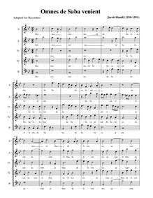 Partition complète (SATTB enregistrements, alto notation), Omnes de Saba venient