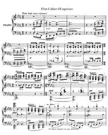 Partition complète, D un Cahier d Esquisses, E-flat minor, Debussy, Claude par Claude Debussy