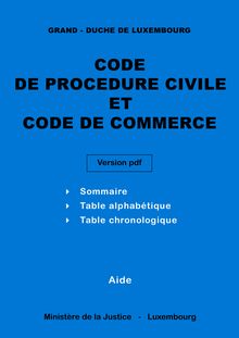 Code de procédure civile et code de commerce : Pageaccueil
