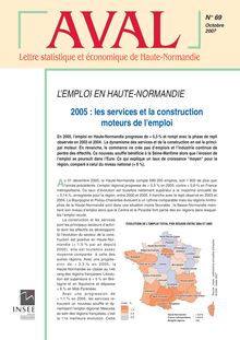 L emploi en Haute-Normandie - 2005 : les services et la construction moteurs de l emploi