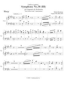 Partition harpe, Symphony No.38  Children s Lullabies , E major par Michel Rondeau