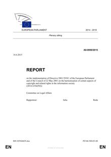 Amended Reda report - European Parliament