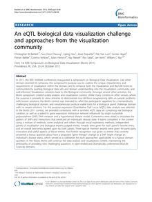 An eQTL biological data visualization challenge and approaches from the visualization community