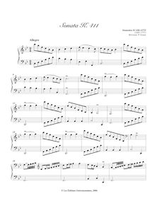 Partition Sonata K.411, 100 clavier sonates, Scarlatti, Domenico