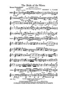 Partition ténor Saxophone (B♭), pour Bride of pour Waves, Clarke, Herbert Lincoln
