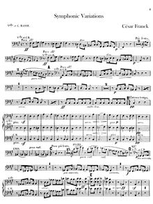 Partition violoncelles / Double Basses, Variations Symphoniques pour piano et orchestre