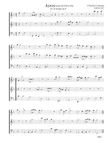 Partition , [Corant] en F major, VdGS No.205 - partition complète, Aris pour 3 violes de gambe