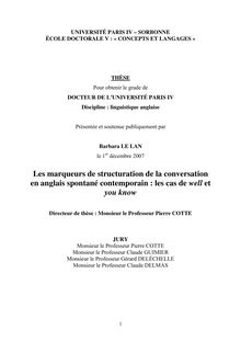 UNIVERSITÉ PARIS IV SORBONNE ÉCOLE DOCTORALE V CONCEPTS ET LANGAGES