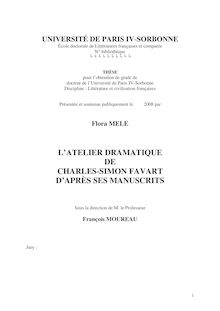 UNIVERSITÉ DE PARIS IV SORBONNE École doctorale de Littératures françaises et comparée