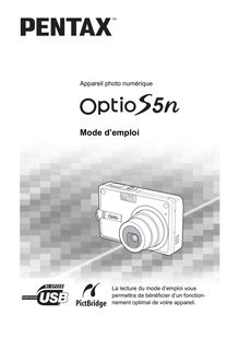 Notice Appareil Photo numériques Pentax  Optio S5n
